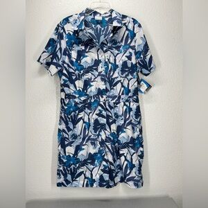 Columbia Silver Ridge Utility  Romper One Piece Button up XL Blue